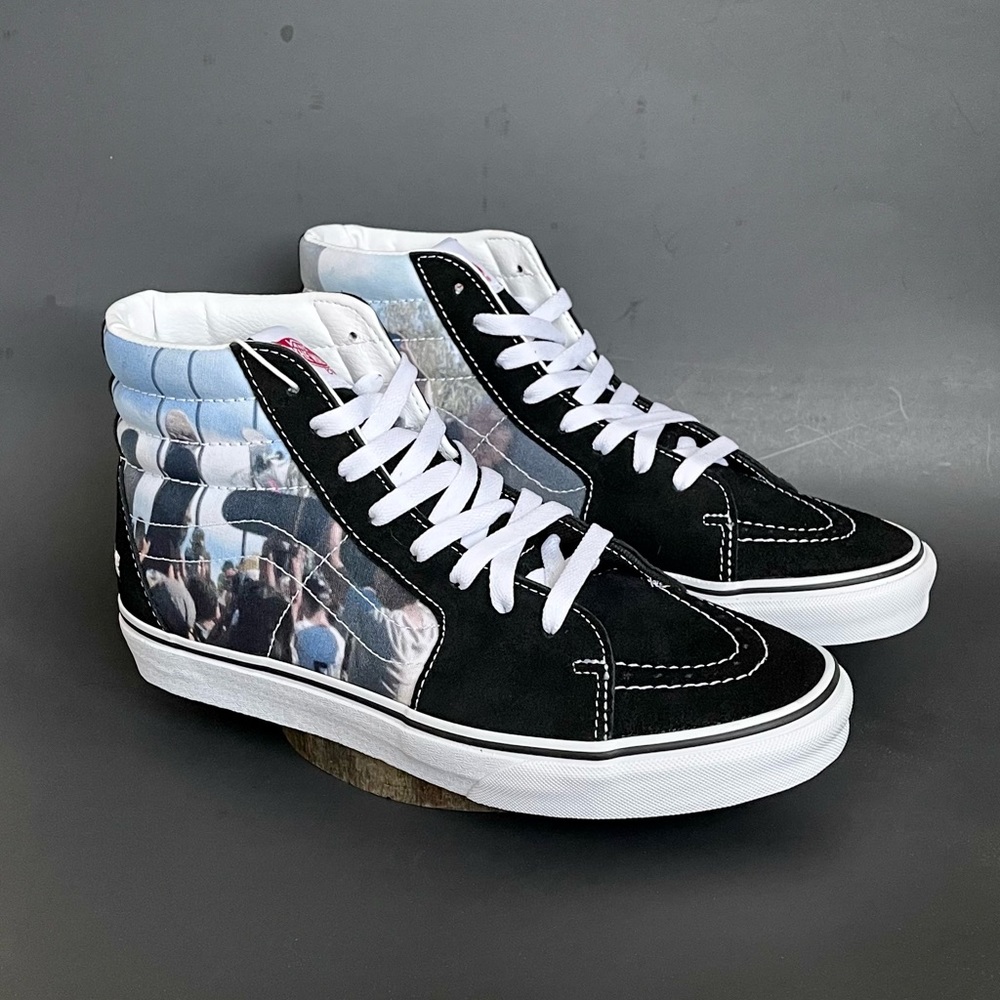 Vans x MOCA Men’s Frances Stark Sk8-Hi Top Sneakers Black/White NWOB Size 9